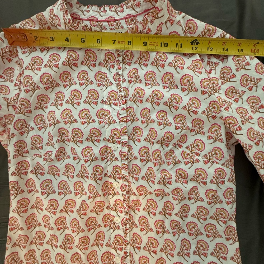 Boden Phoebe Floral Shirt Pink Floral Button-Front Women's - Picture 14 of 14